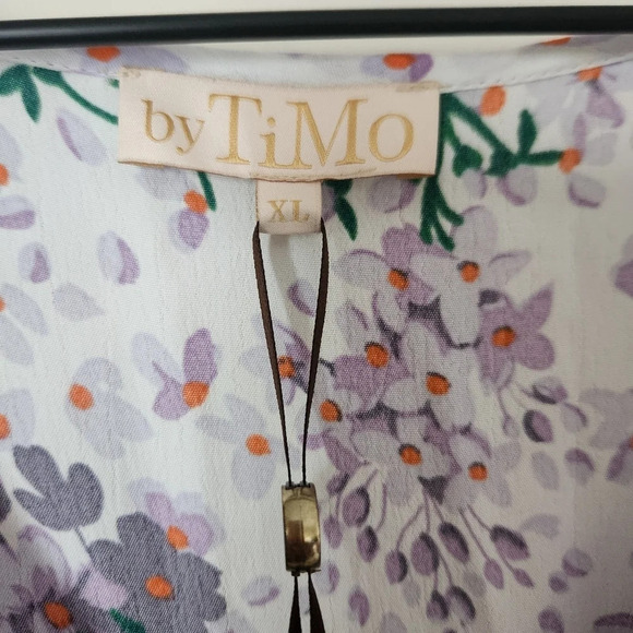 NWT byTiMo | Floral Bouquet Button Front Ruched Summer Maxi Dress - Size XL - Picture 13 of 16